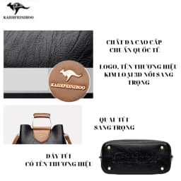 Thumbnail Túi xách nữ thời trang cao cấp công sở Hàn Quốc đẹp KAIDIFEINIROO KF06 (5860) Size 27cm 4