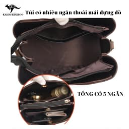 Thumbnail Túi xách nữ thời trang cao cấp đẹp công sở Hàn Quốc KAIDIFEINIROO KF07 (5895) Size 22cm. Có đủ 2 dây 3