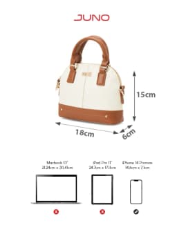 Thumbnail Túi Xách Nữ Thời Trang JUNO Cỡ Nhỏ Top Handle Logo Chữ Kí TXN812 4