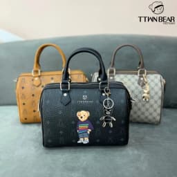 Thumbnail Túi xách nữ TTWN BEAR chính hãng - TN3561 da pvc kèm charm và dây đeo đi học đi chơi 2