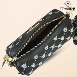 Thumbnail Túi xách nữ TTWN BEAR chính hãng - TN2382 vải thêu dệt kim kèm charm, dây đeo 4