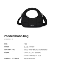 Thumbnail Túi Xách Padded Hobo Bag | WHBGD4V11A 2
