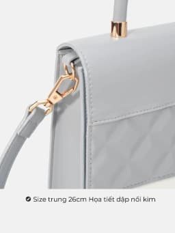 Thumbnail Túi Xách Trung Nữ Thời Trang JUNO Dập Hiệu Ứng Princess Diamond TXT226 2