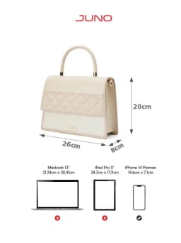 Thumbnail Túi Xách Trung Nữ Thời Trang JUNO Dập Hiệu Ứng Princess Diamond TXT226 4