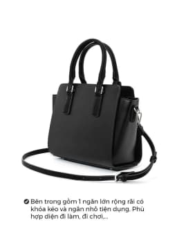 Thumbnail Túi Xách Trung Nữ Thời Trang JUNO Tote Charm Trang Trí Phối 2 Màu TXT220 3