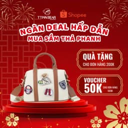 Thumbnail Túi xách TTWN BEAR chính hãng - TN3723 họa tiết gấu 1