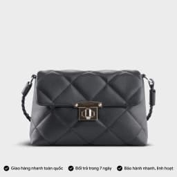 Thumbnail Túi Yuumy (Thời trang nữ chần chỉ ô vuông cá tính size 24 - Túi đeo vai da Seasand YN255) 3