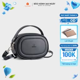 Thumbnail Túi Yuumy (Thời trang nữ dáng tròn bầu viền chỉ size 20 - Túi đeo chéo da Seasand YN246) 1