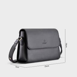 Thumbnail Túi Yuumy (Thời trang nữ nắp gập dạng hộp size 21 - Túi đeo chéo da Seasand YN155) 4