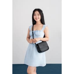 Thumbnail Túi Yuumy (Thời trang nữ phối nắp gập size 21 - Túi đeo chéo da Bergen YN273) 4