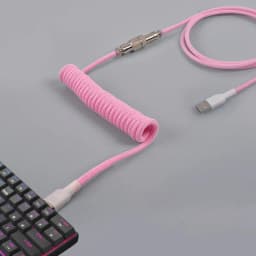 Thumbnail Tùy chỉnh một lớp PET cơ khí bàn phím cuộn USB để loại C Mini Mini xoắn ốc cáp đầy màu sắc GX12 Aeroscoket 1