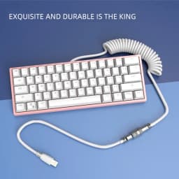 Thumbnail Tùy chỉnh một lớp PET cơ khí bàn phím cuộn USB để loại C Mini Mini xoắn ốc cáp đầy màu sắc GX12 Aeroscoket 3
