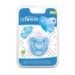 Thumbnail Ty ngậm Dr.Brown's siêu mềm đầu tròn Happy Paci- màu xanh, hồng dành cho bé 0 tháng trở lên 1