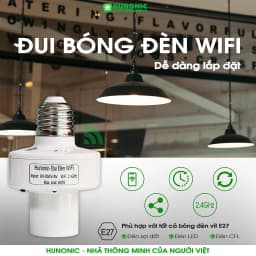 Thumbnail Đui Đèn Wifi Hunonic, Hẹn Giờ Tự Động, Điều Khiển Từ Xa Qua Điện Thoại - HNSPWF 4