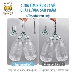 Thumbnail Đường Dây Ống Nước, Dây Dẫn Nước Vòi Sen Tắm BABY TATTOO, Thiết Kế 5 Lớp Chống Cháy, Chống Xoắn, Chiều Dài 1.5m 3