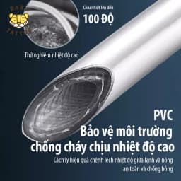 Thumbnail Đường Dây Ống Nước, Dây Dẫn Nước Vòi Sen Tắm BABY TATTOO, Thiết Kế 5 Lớp Chống Cháy, Chống Xoắn, Chiều Dài 1.5m 4