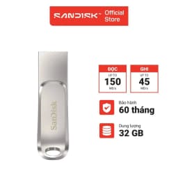 Thumbnail USB 3.2 Sandisk Ultra Dual Drive Luxe 32GB - 64GB - 128GB - 256GB 400MB/s OTG Type-C DDC4 2