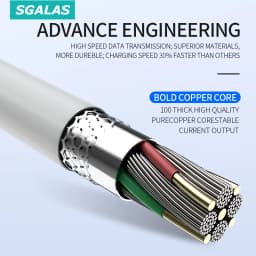 Thumbnail USB 6A 100W Type C Fast Charging Cable for Huawei Mate 40 30 Xiaomi Samsung -SGALAS 3
