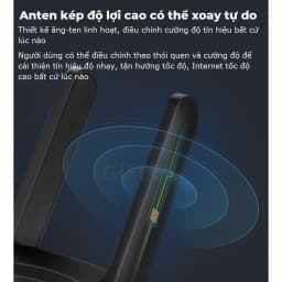 Thumbnail USB thu sóng wifi Gutek WD46 1200mbps 2 râu nâng WiFi lên 5G cho máy tính pc laptop tần số 2.4G 5G 2