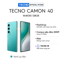 Thumbnail [ ƯU ĐÃI MỞ BÁN] Điện thoại Tecno Camon  40 8Gb/128GB - Helio G100 Ultimate - Amoled 120Hz - 5200mAh 3