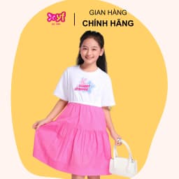 Thumbnail Váy đầm babydoll cộc tay cho bé gái 18-55KG áo thun váy xòe chất vải cotton 4 chiều mêm mát TDX036-4 3