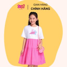 Thumbnail Váy đầm babydoll cộc tay cho bé gái 18-55KG áo thun váy xòe chất vải cotton 4 chiều mêm mát TDX036-4 4