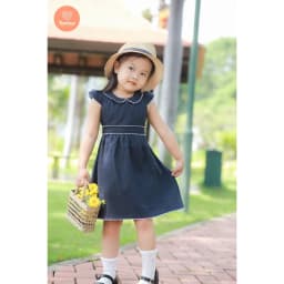 Thumbnail Váy Bé Gái Tamiuy Linen, Tay Cánh Tiên, Rode Cổ & Eo (10-25 kg) 1