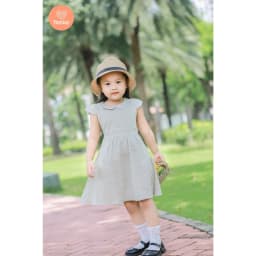 Thumbnail Váy Bé Gái Tamiuy Linen, Tay Cánh Tiên, Rode Cổ & Eo (10-25 kg) 2