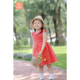 Thumbnail Váy Bé Gái Tamiuy Linen, Tay Cánh Tiên, Rode Cổ & Eo Cho Bé Gái Từ 5-10 tuổi 4
