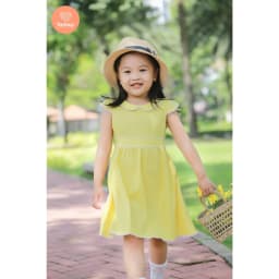 Thumbnail Váy Bé Gái Tamiuy Linen, Tay Cánh Tiên, Rode Cổ & Eo (10-25 kg) 3