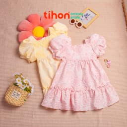 Thumbnail Váy cho bé gái TIHON cao cấp chất xốp hoa nổi siêu dễ thương cho bé VT0750649 1