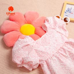 Thumbnail Váy cho bé gái TIHON cao cấp chất xốp hoa nổi siêu dễ thương cho bé VT0750649 3