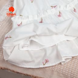 Thumbnail Váy cho bé gái TIHON cao cấp chất liệu vải thô thêu hoa siêu xinh cho bé VT0750385 3