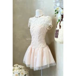 Thumbnail Váy Đẹp Dáng Ngắn Phối Ren Lưới LECOONG V779 Đầm Tiểu Thư Màu Hồng Đi Tiệc Sang Chảnh 4