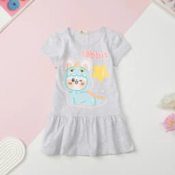 Thumbnail Váy hè LITIBABY cotton đuôi cá in hình babythree, thỏ rabbit size 2/12 tuổi 1