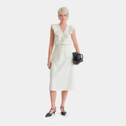 Thumbnail Váy Kaki Kiểu Nữ MARC FASHION Sọc 2 Túi Viền Bèo - CBQH040925 1