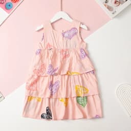 Thumbnail Váy lanh Đầm lanh LITIBABY cho Bé gái 3 tầng cho bé 14kg - 30kg 2