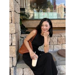 Thumbnail Váy midi không tay MONO TALK dáng fit body, chất thun len ribbed co giãn MFOT25Y-O10002FT 2