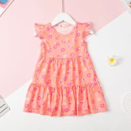 Thumbnail Váy mùa hè cotton LITIBABY họa tiết tay cánh tiên 2 tầng cho bé 11kg - 33kg 3