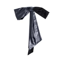 Thumbnail Váy Ngắn Nơ Rời Màu Đen Brand TSUN Chính Hãng - Bowtie Mini Skirt, Nữ 3