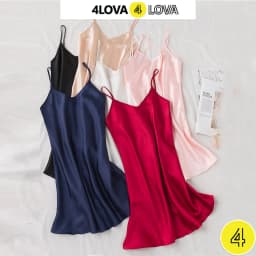 Thumbnail Váy Ngủ 2 Dây Lụa Satin Cao Cấp 4Lova Mềm Mịn Quyến Rũ 4