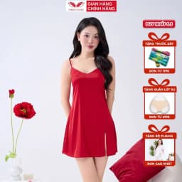 Thumbnail Váy ngủ lụa 2 dây mặc nhà VINGO mùa hè N223 VNGO 1