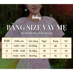 Thumbnail Váy đôi mẹ và bé ILABY ren hoa trắng tay bồng dáng xòe dễ thương chất cotton thoáng mát [3033 + 3131 + 3146] 1