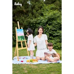 Thumbnail Váy đôi mẹ và bé ILABY ren hoa trắng tay bồng dáng xòe dễ thương chất cotton thoáng mát [3033 + 3131 + 3146] 3