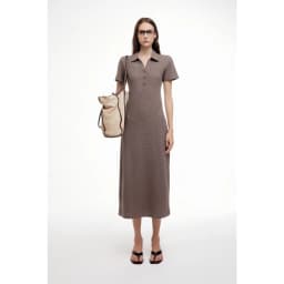 Thumbnail Váy Polo ôm body MONO TALK dáng dài cổ polo đính cúc trang trí váy The Ribbed Polo Dress O10001FT 3
