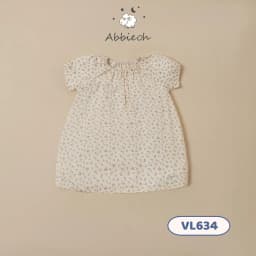 Thumbnail Váy sát nách bé gái ABBIEOH cotton tay bèo họa tiết vintage cho bé 0-3 tuổi VL787 VL606 VL609 VL634 VL755 3