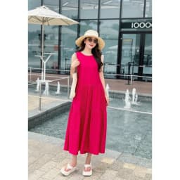 Thumbnail Váy sát nách dáng dài kiểu maxi 3 tầng chất đũi mềm mát  thấm hút mồ hôi Evalover 3