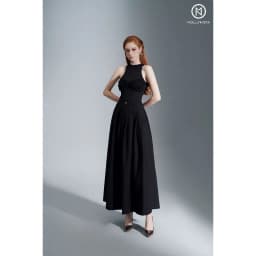 Thumbnail Váy thiết kế dài xếp ly kèm belt MOLLYNISTA thanh lịch nữ tính cao cấp tôn dáng 2