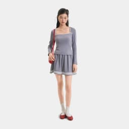 Thumbnail Váy Thun Mini MARC FASHION Form A Phối Viền - FANT011725 2