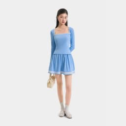 Thumbnail Váy Thun Mini MARC FASHION Form A Phối Viền - FANT011725 4